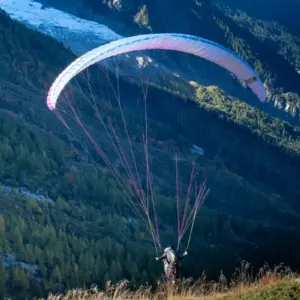 Tandem flight from plan de l'Aiguille